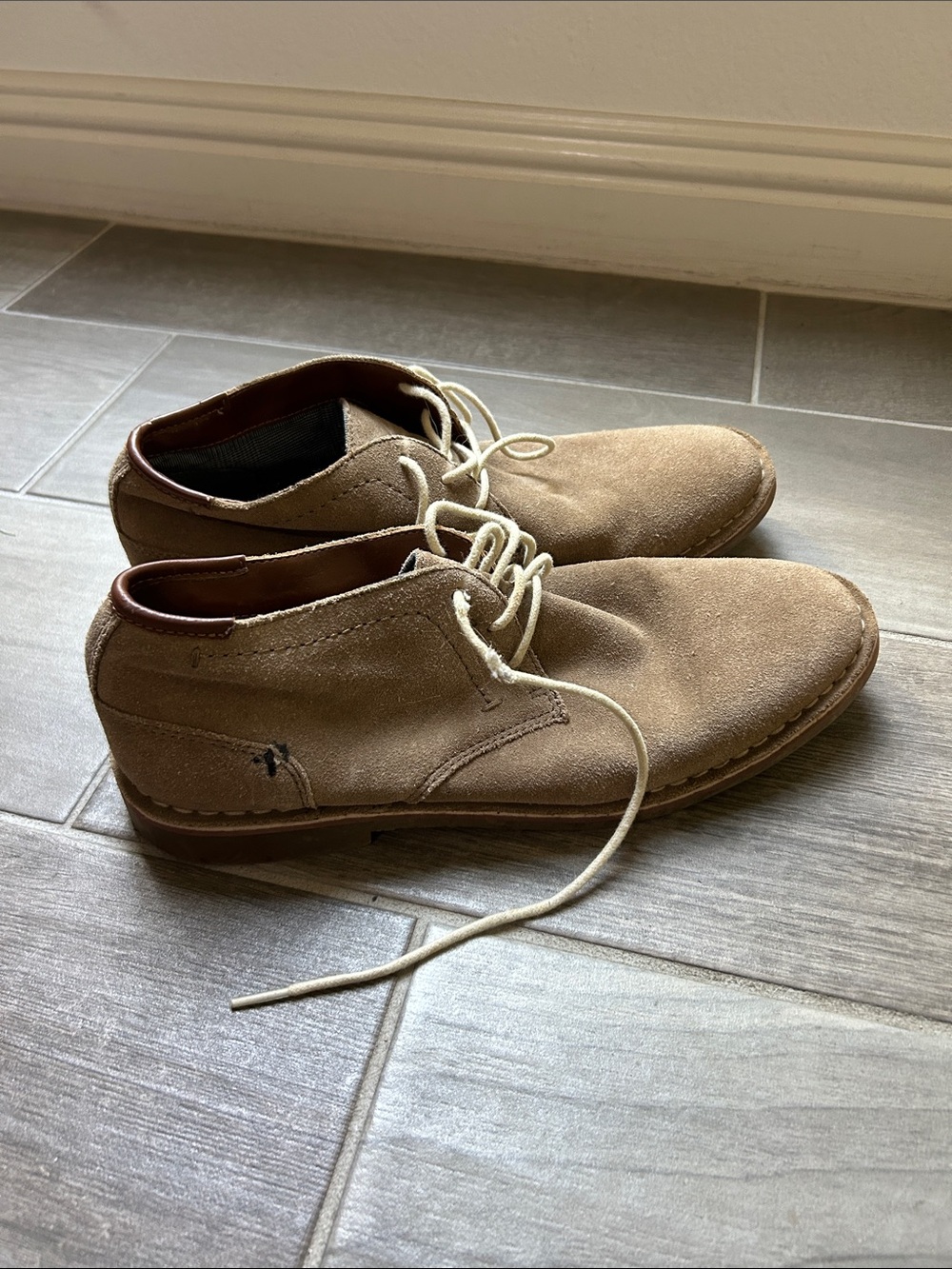 Kenneth Cole Reaction Men's Suede Chukka Boots in Tan